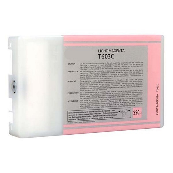 Show details for Compatible T603C00 Light Magenta UltraChrome K3 Ink Cartridge (220 ml) Picture of Compatible T603C00 Light Magenta UltraChrome K3 Ink Cartridge (220 ml)