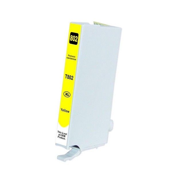 Show details for Compatible T802XL420 (Epson 802XL) Ultra High Yield Yellow Inkjet Cartridge (1900 Yield) Picture of Compatible T802XL420 (Epson 802XL) Ultra High Yield Yellow Inkjet Cartridge (1900 Yield)