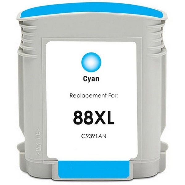 Show details for Compatible C9391AN (HP 88XL) High Yield Cyan Ink Cartridge (1700 Yield) Picture of Compatible C9391AN (HP 88XL) High Yield Cyan Ink Cartridge (1700 Yield)