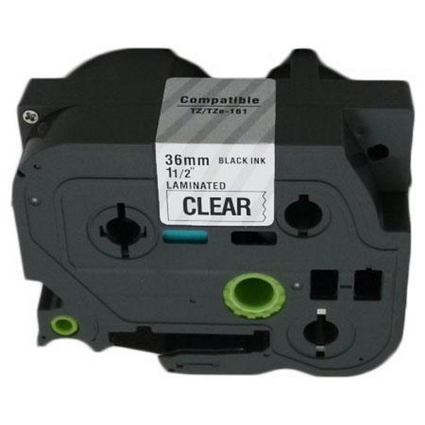 Show details for Compatible TZe-161 (TZ-161) Black on Clear Label Tape (1.5'x26') Picture of Compatible TZe-161 (TZ-161) Black on Clear Label Tape (1.5'x26')