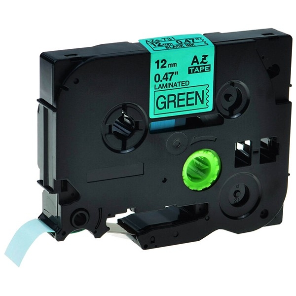 Show details for Compatible TZe-731 (TZ-731) Black on Green Label Tape (1/2"x26' yield) Picture of Compatible TZe-731 (TZ-731) Black on Green Label Tape (1/2"x26' yield)