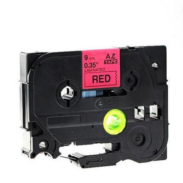 Picture of Compatible TZe-421 (TZ-421) Black on Red Label Tape (3/8"x26' yield)