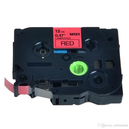 Picture of Compatible TZe-431 (TZ431) Black on Red Label Tape (1/2"x26' yield)