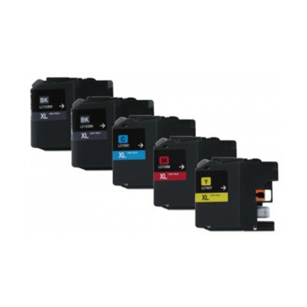 Show details for Value Bundle LC-103BK, LC-103C, LC-103M, LC-103Y High Yield Black, Cyan, Magenta, Yellow Ink Cartridges (5 pack) Picture of Value Bundle LC-103BK, LC-103C, LC-103M, LC-103Y High Yield Black, Cyan, Magenta, Yellow Ink Cartridges (5 pack)